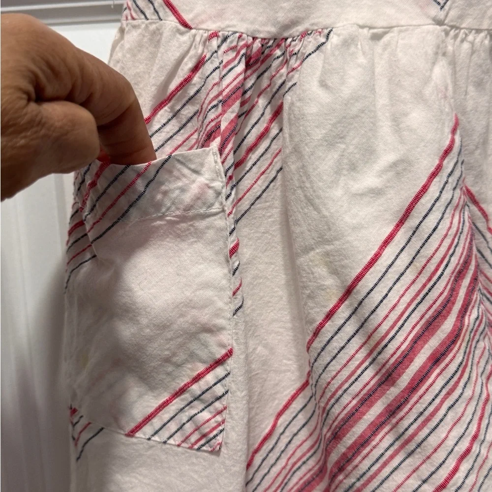 OshKosh B'gosh White and Red A-Line Sleeveless Dress